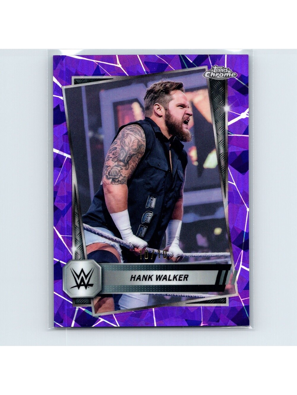 2025 Topps Chrome WWE Sapphire Hank Walker #65 Purple Refractor #/10 NXT